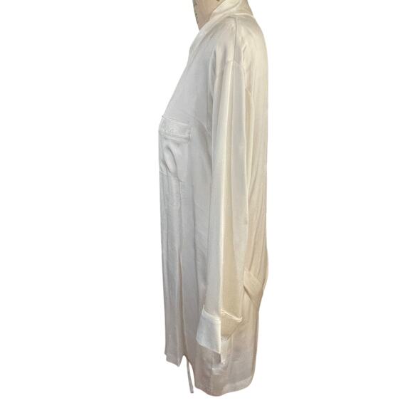 Skims Bridal Collection White Silk Blend Mrs. Short Robe Size Small/ Medium - Picture 2 of 6